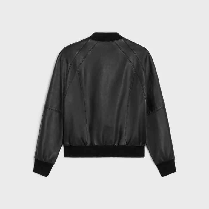 Celine Leather Teddy Jacket In Soft Lambskin 8211 Black 8211 Men