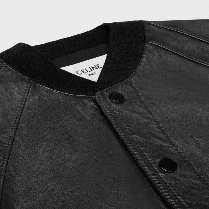 Celine Leather Teddy Jacket In Soft Lambskin 8211 Black 8211 Men