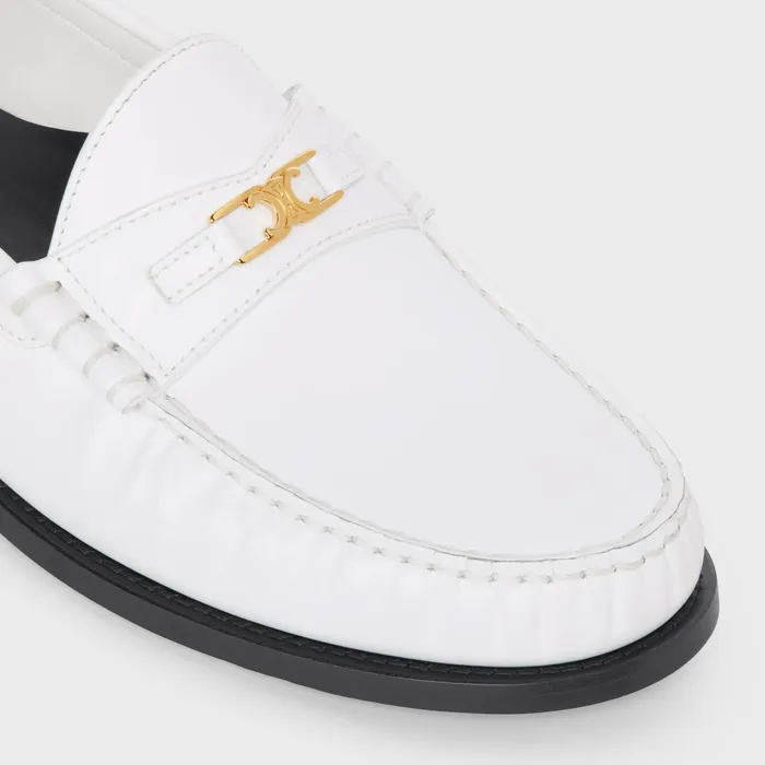 Celine Loafers and Mocassins CELINE LUCO Triomphe Loafer In POLISHED BULLSKIN 8211 White 8211 Men