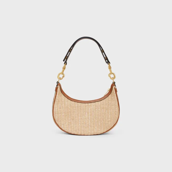 Celine More Lines Medium Ava Strap Bag In RAFFIA EFFECT TEXTILE AND CALFSKIN 8211 Natural Tan 8211 Women Celine More Lines Medium Ava Strap Bag In RAFFIA EFFECT TEXTILE AND CALFSKIN 8211 Natural Tan 8211 Women