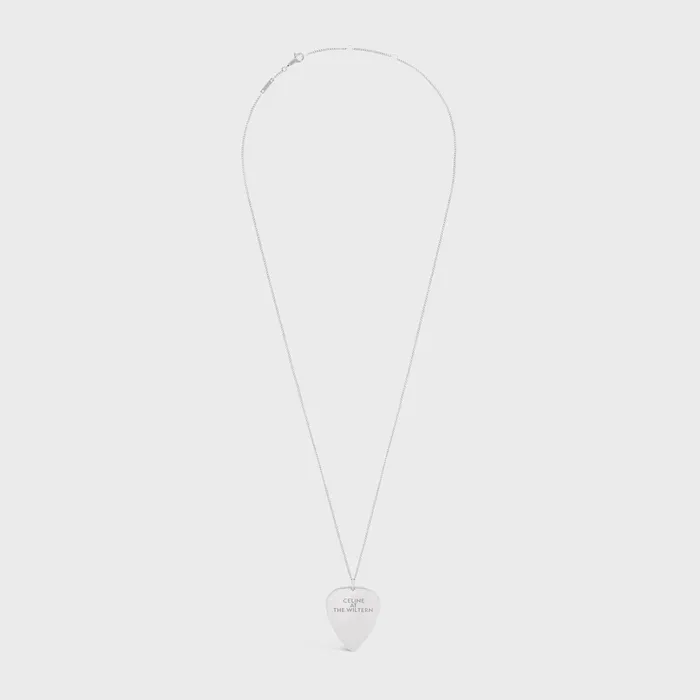 Celine Necklaces Celine At The Wiltern Mediator Necklace In Brass With Rhodium Finish 8211 Silver 8211 Men Celine Necklaces Celine At The Wiltern Mediator Necklace In Brass With Rhodium Finish 8211 Silver 8211 Men
