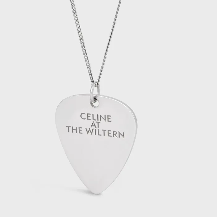 Celine Necklaces Celine At The Wiltern Mediator Necklace In Brass With Rhodium Finish 8211 Silver 8211 Men