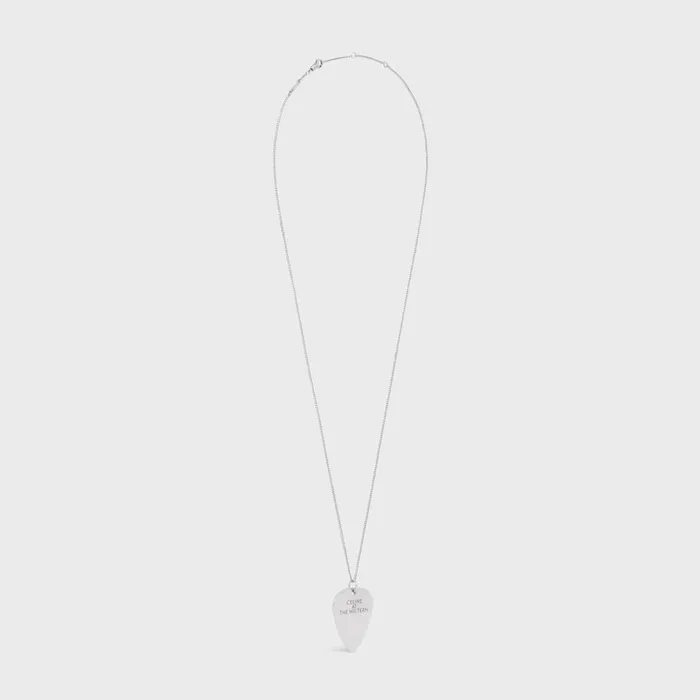 Celine Necklaces Celine At The Wiltern Mediator Necklace In Brass With Rhodium Finish 8211 Silver 8211 Men