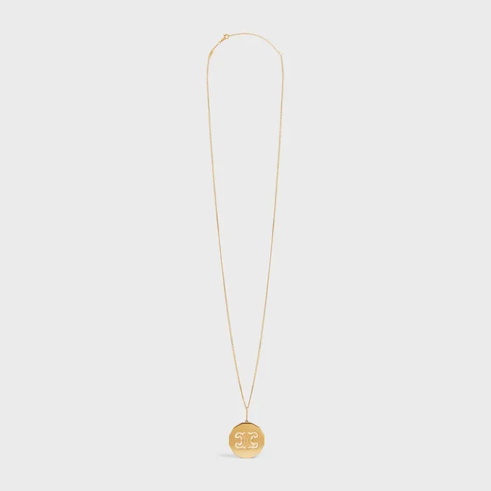 Celine Necklaces Les Etuis Parfums Celine Triomphe Ceramic Necklace In Brass With Gold Finish Steel And Ceramic 8211 Gold 8211 Women Celine Necklaces Les Etuis Parfums Celine Triomphe Ceramic Necklace In Brass With Gold Finish Steel And Ceramic 8211 Gold 8211 Women