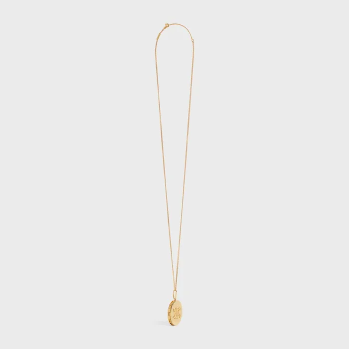 Celine Necklaces Les Etuis Parfums Celine Triomphe Ceramic Necklace In Brass With Gold Finish Steel And Ceramic 8211 Gold 8211 Women