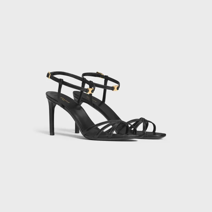 Celine Sandals CELINE SOIR In LAMBSKIN 8211 Black 8211 Women