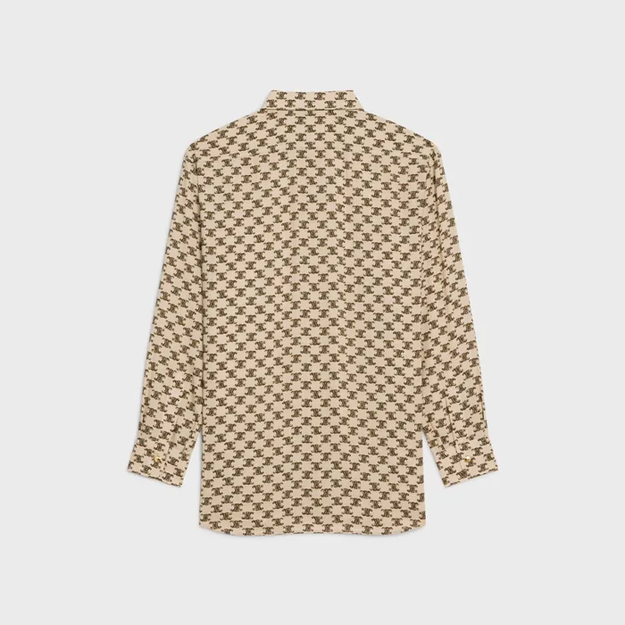Celine Shirts And Tops REPORTER SHIRT IN CREPE DE CHINE 8211 DesertCaramel 8211 Women