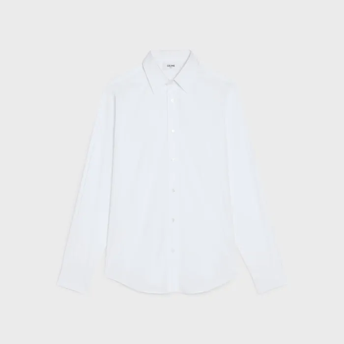 Celine Shirts LOOSE SHIRT IN COTTON POPLIN 8211 White 8211 Men