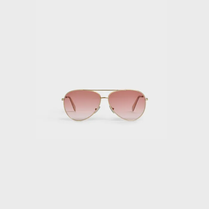 Celine Sunglasses Metal Frame 02 Sunglasses In Metal 8211 GoldGradient Pink 8211 Women
