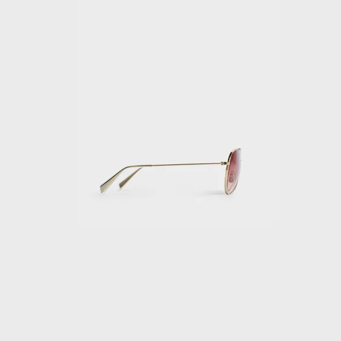 Celine Sunglasses Metal Frame 02 Sunglasses In Metal 8211 GoldGradient Pink 8211 Women