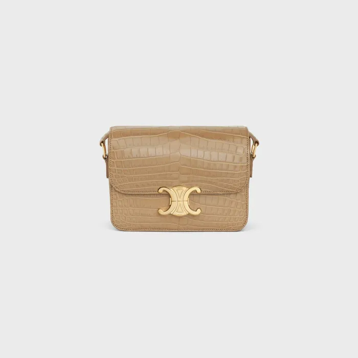Celine Triomphe Teen Triomphe Bag In Niloticus Crocodile 8211 Milky Brown 8211 Women