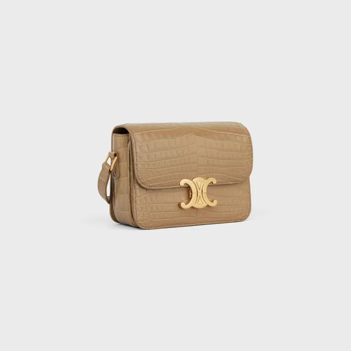 Celine Triomphe Teen Triomphe Bag In Niloticus Crocodile 8211 Milky Brown 8211 Women
