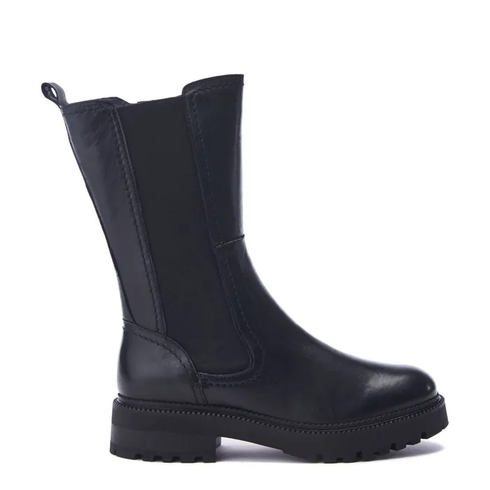 Chelsea Boots Women Moda In Pelle Shoon Sh Olmeto Black Leather