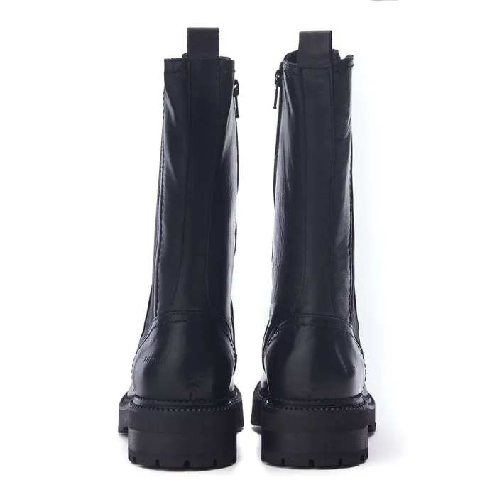Chelsea Boots Women Moda In Pelle Shoon Sh Olmeto Black Leather
