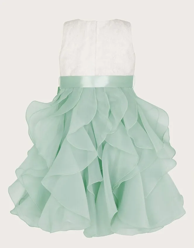 Children Baby Lace Cancan Ruffle Dress Green Monsoon Dresses