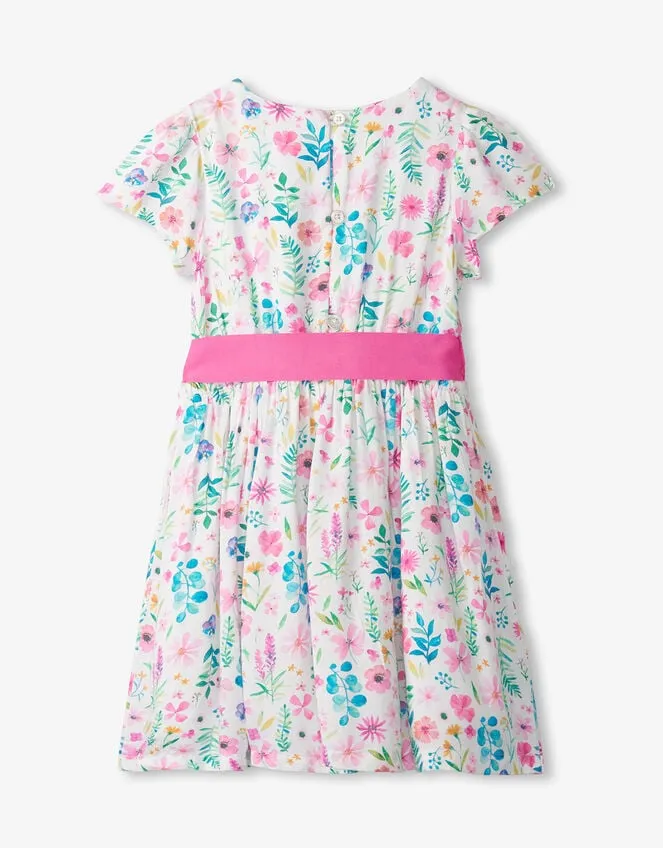 Children Hatley Flower Garden Dress White Monsoon Dresses