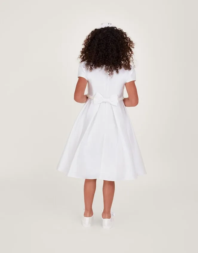 Children Henriette Pearl Belt Duchess Dress Ivory Monsoon Dresses