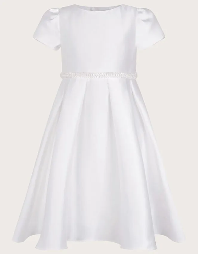 Children Henriette Pearl Belt Duchess Dress Ivory Monsoon Dresses