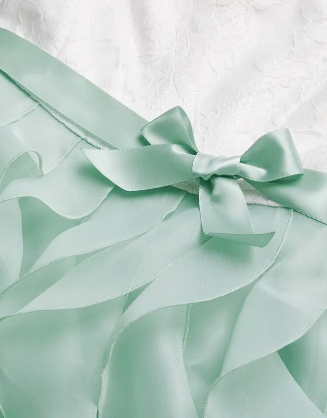 Children Lace Cancan Ruffle Dress Green Monsoon Dresses