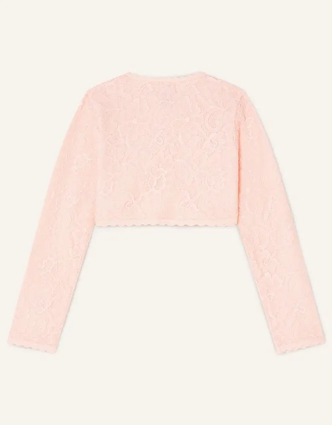 Children Lace Cardigan Pink Monsoon Partywear