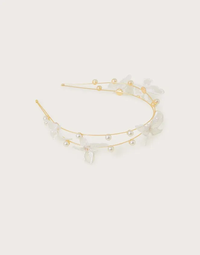 Children Pearl Butterfly Bridesmaid Headband Monsoon Girls039 Hair Accessories