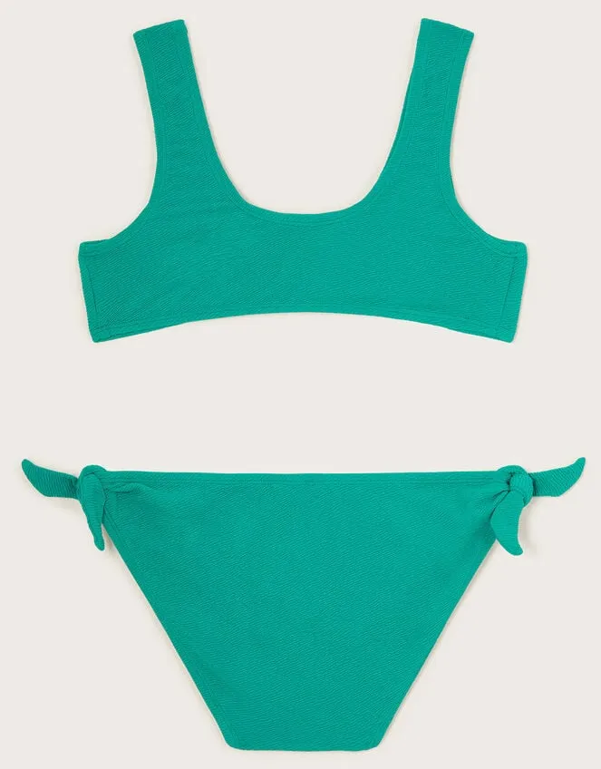 Children Tie Bikini Set Green Monsoon Beachwear and Swimwear