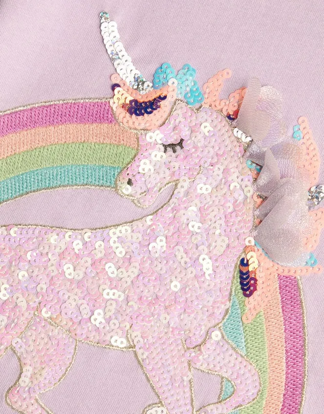 Children Unicorn Rainbow Long Sleeve TShirt Purple Monsoon Tops and TShirts