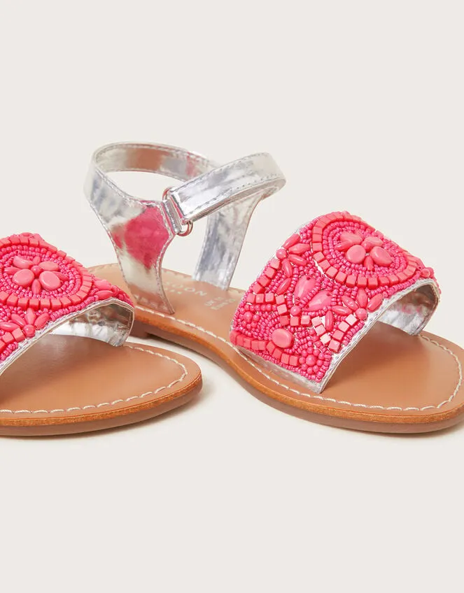 Children Vibrant Embellished Metallic Sandals Pink Monsoon Girls039 Shoes and Sandals