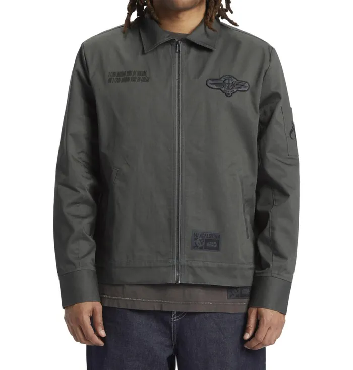 DC Shoes Jackets Men Star Wars DC Mando Bounty Hunter Workwear Jacket Dark Shadow