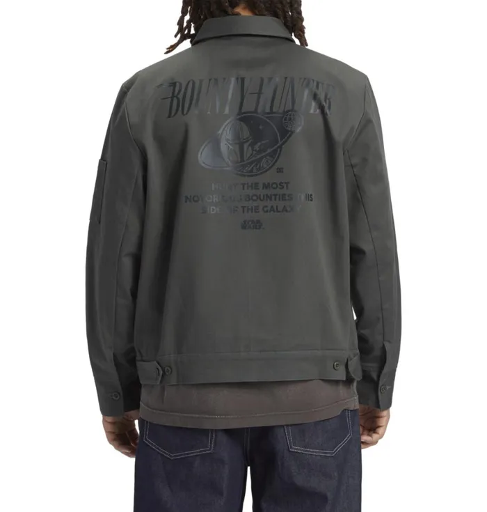 DC Shoes Jackets Men Star Wars DC Mando Bounty Hunter Workwear Jacket Dark Shadow