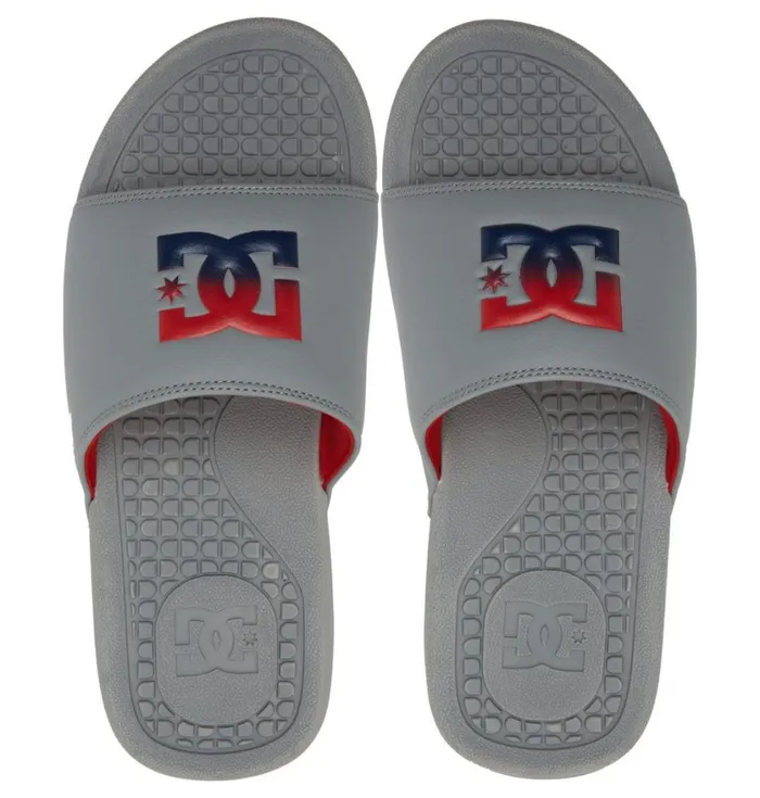 DC Shoes Slides Men Bolsa Slides Greyred