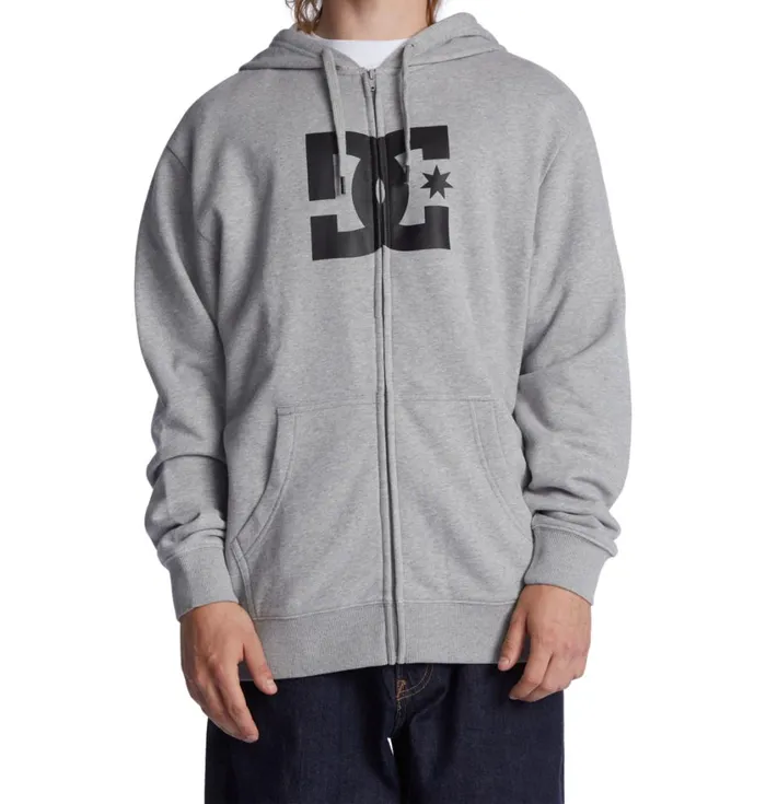 DC Shoes Sweatshirts and Hoodies Men DC Star ZipUp Hoodie Heather Grey