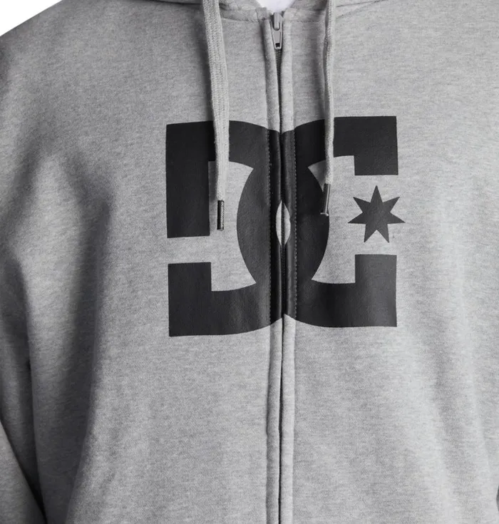DC Shoes Sweatshirts and Hoodies Men DC Star ZipUp Hoodie Heather Grey