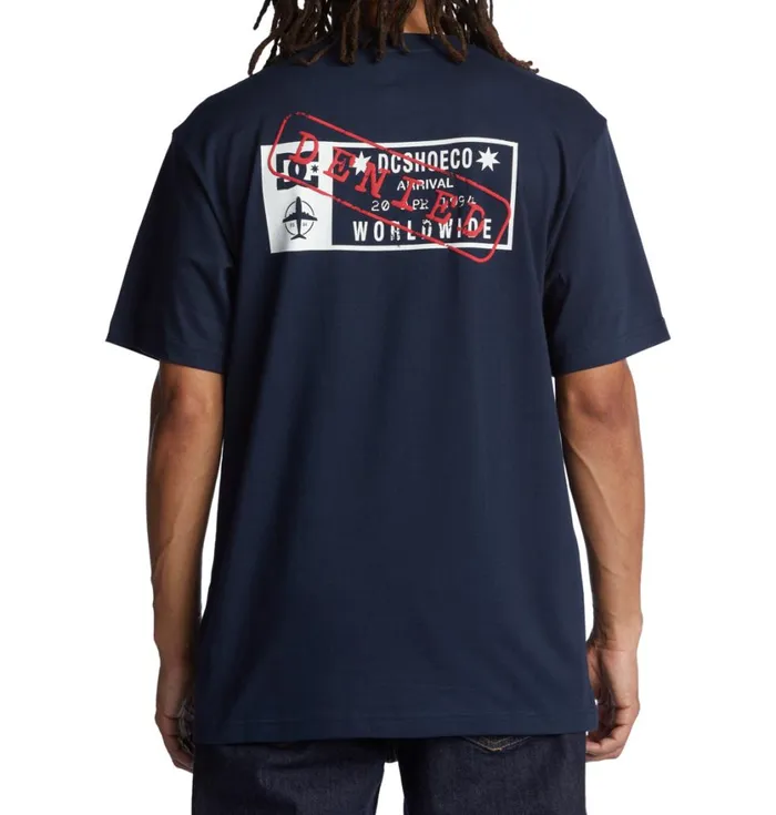 DC Shoes TShirts Men Wes Kremer Traveler TShirt Navy Blazer