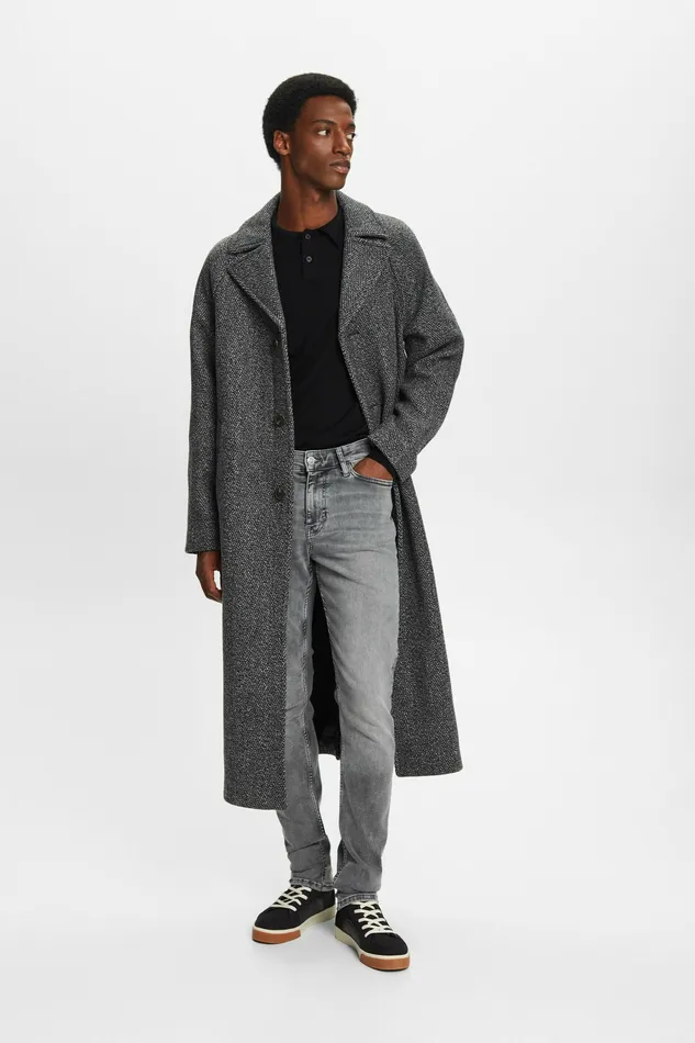 Denim Men Esprit MidRise Skinny Jeans Grey Light Washed