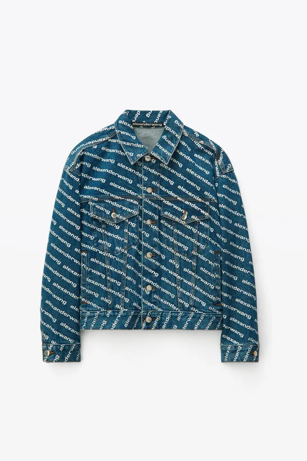 Denim Women Alexander Wang Game Logo JacketIn Denim