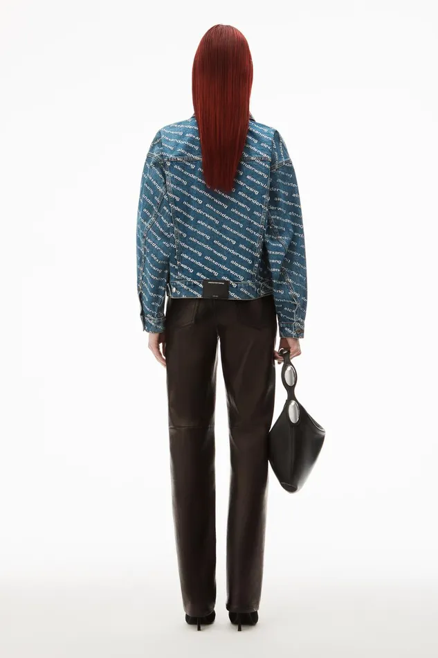 Denim Women Alexander Wang Game Logo JacketIn Denim