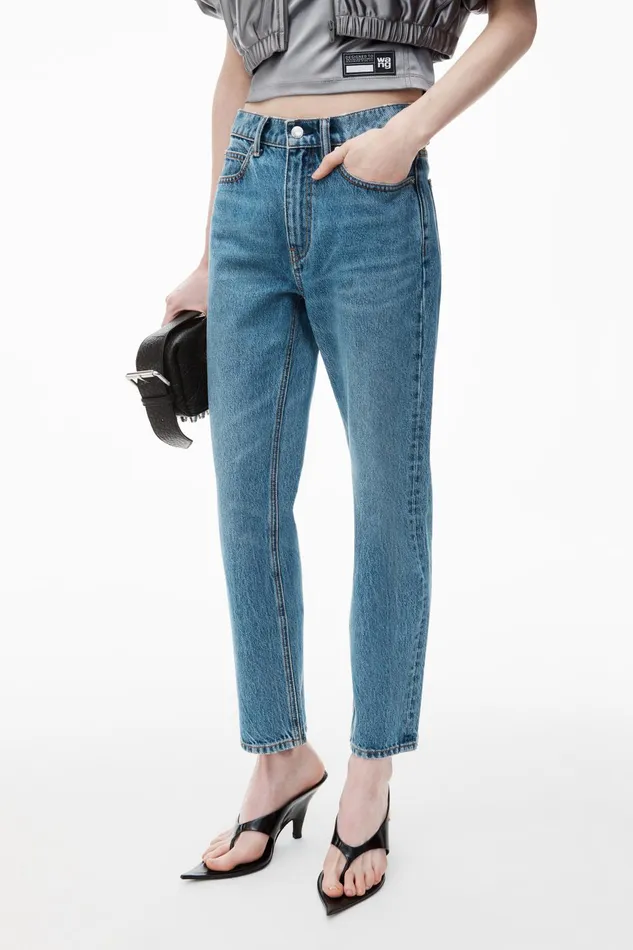 Denim Women Alexander Wang Og HighRise Stovepipe Jeans