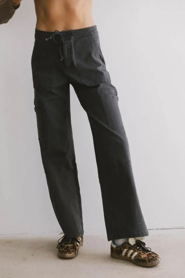 Denim Women Bohme Tandry Cargo Pants In Charcoal Charcoal