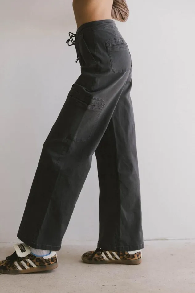 Denim Women Bohme Tandry Cargo Pants In Charcoal Charcoal