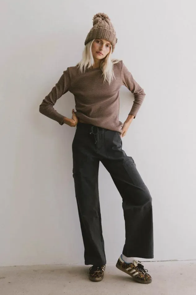 Denim Women Bohme Tandry Cargo Pants In Charcoal Charcoal