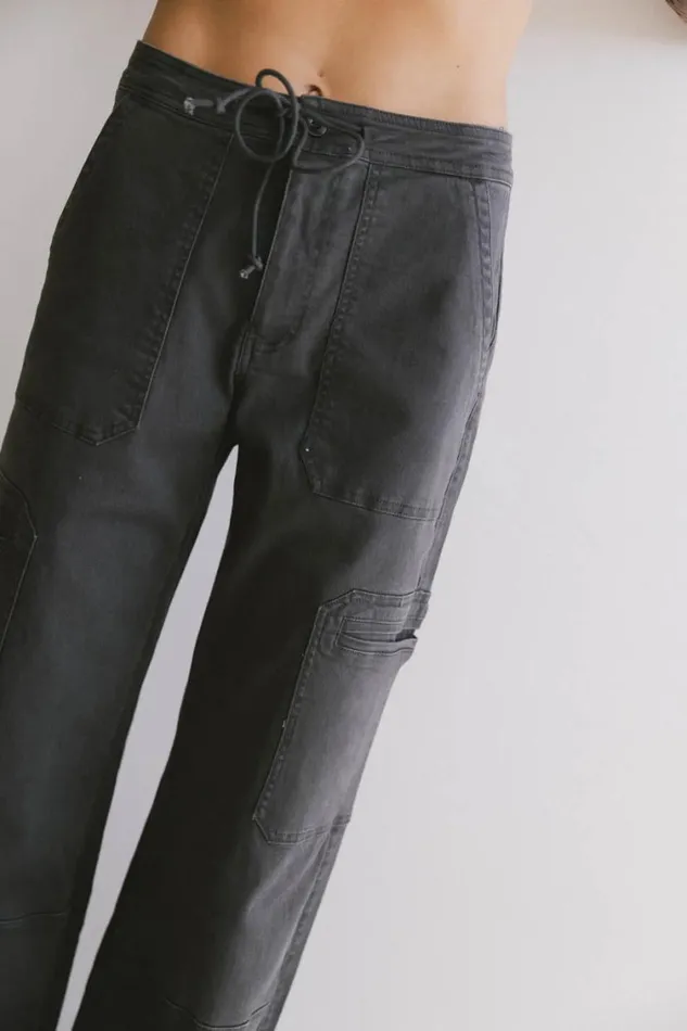 Denim Women Bohme Tandry Cargo Pants In Charcoal Charcoal