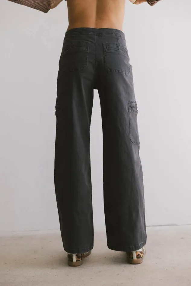 Denim Women Bohme Tandry Cargo Pants In Charcoal Charcoal