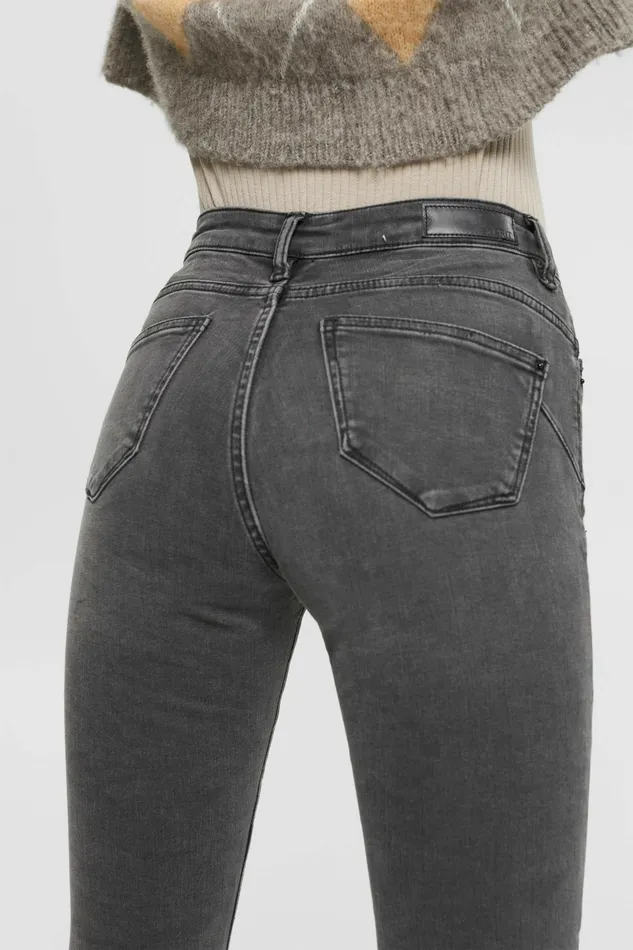 Denim Women Esprit HighRise Shaping Jeans Grey Dark Washed