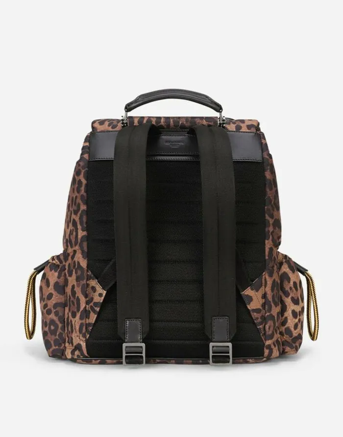 Dolce and Gabbana Backpacks And Fanny Packs MenWomen Leopardprint Sicily Backpack In Quilted Nylon Leo Print Dolce and Gabbana Backpacks And Fanny Packs MenWomen Leopardprint Sicily Backpack In Quilted Nylon Leo Print