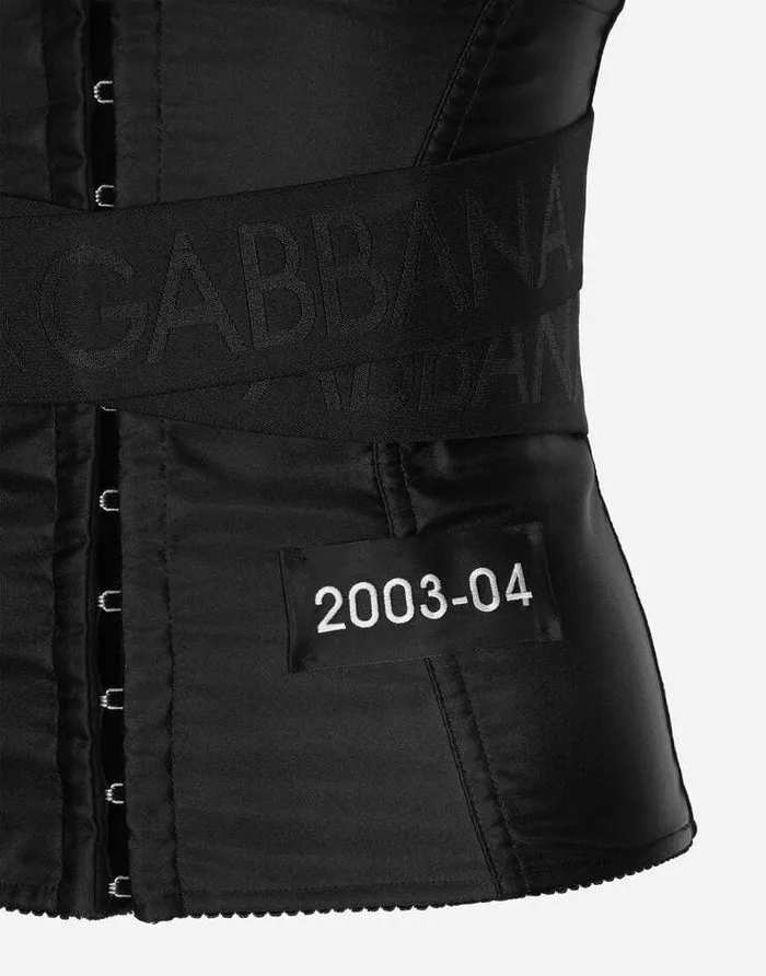 Dolce and Gabbana Belts Women Corsetstyle Belt With Branded Stretch Crossover Bands Black Dolce and Gabbana Belts Women Corsetstyle Belt With Branded Stretch Crossover Bands Black