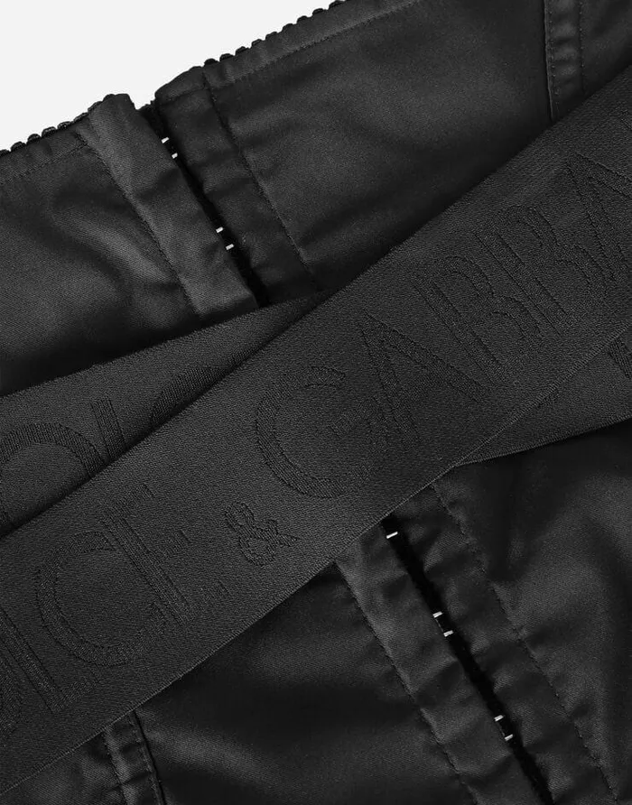 Dolce and Gabbana Belts Women Corsetstyle Belt With Branded Stretch Crossover Bands Black Dolce and Gabbana Belts Women Corsetstyle Belt With Branded Stretch Crossover Bands Black