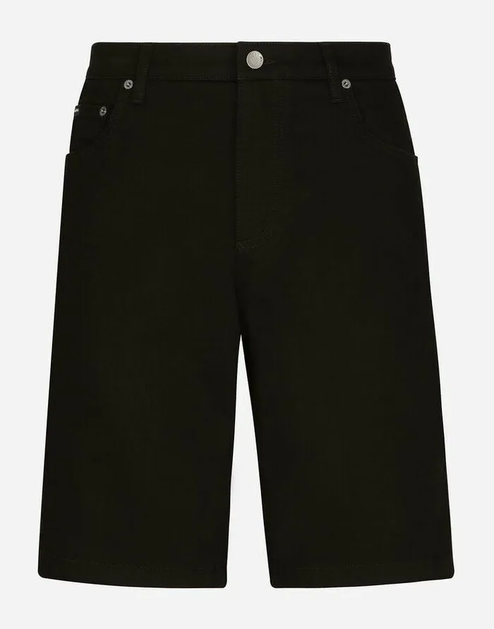 Dolce and Gabbana Denim Men Black Wash Stretch Denim Shorts Multicolor