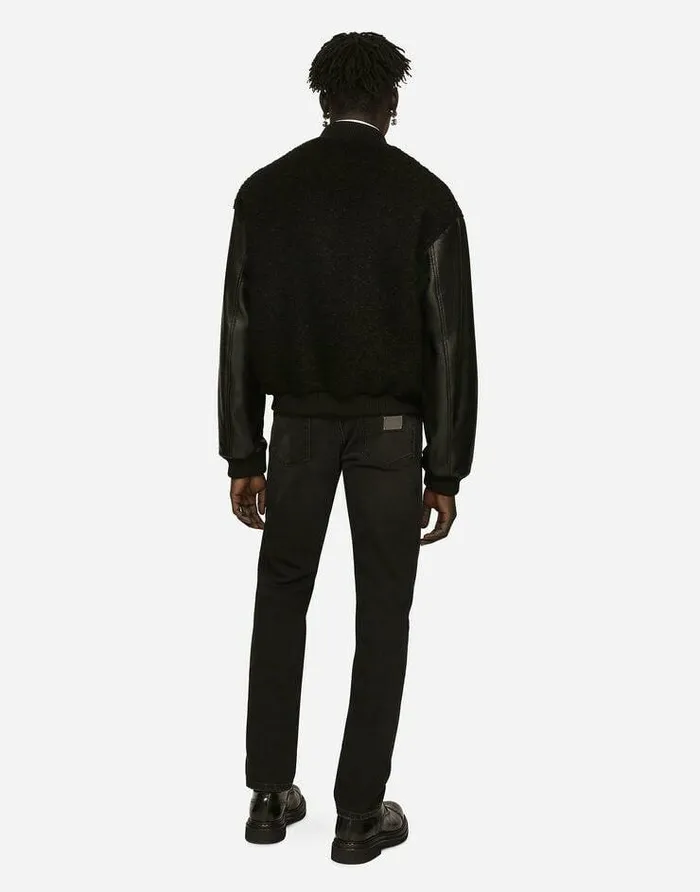 Dolce and Gabbana Denim Men Slim Fit Stretch Denim Jeans With Subtle Abrasions Multicolor