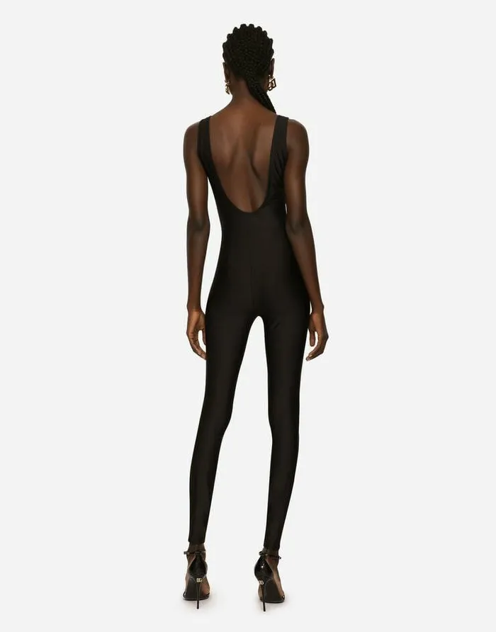 Dolce and Gabbana Dresses Women Jersey Jumpsuit Black Dolce and Gabbana Dresses Women Jersey Jumpsuit Black